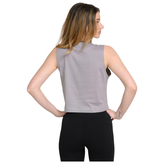 Target Γυναικεία αμάνικη μπλούζα Single Jersey Croped Vest Queen